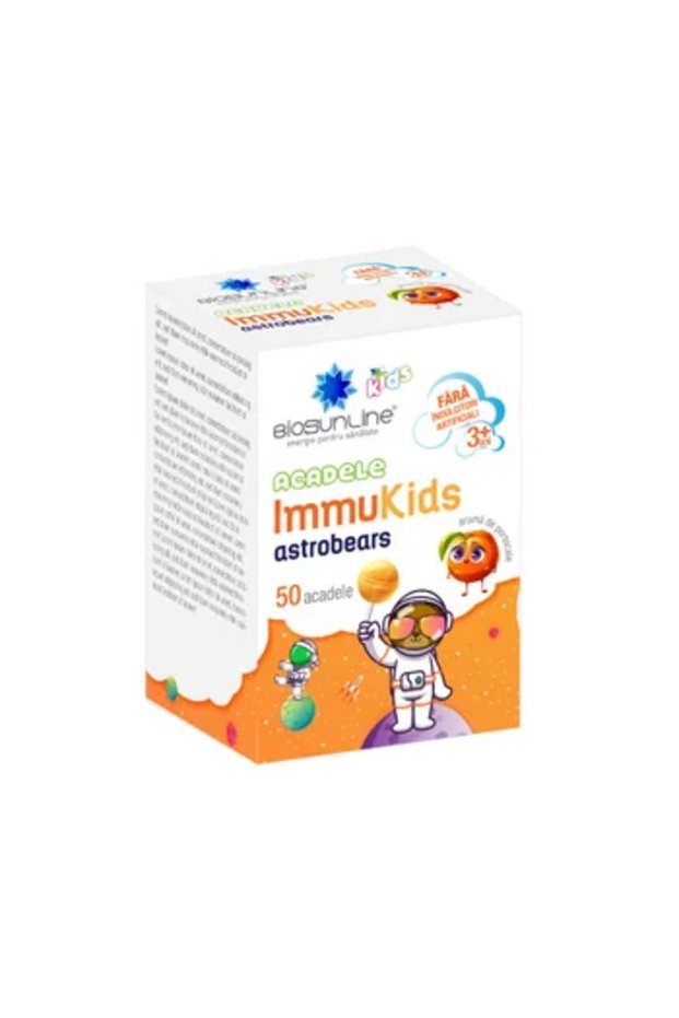 Acadele portocalii ImmuKids Astrobears, 50 bucăți