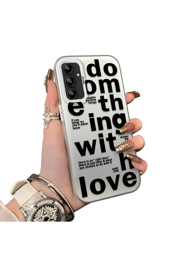 Samsung Galaxy A14 4G/5G Compatible Hard Acrylic Back Silicone Edge Lens Protection Stylish Print Case