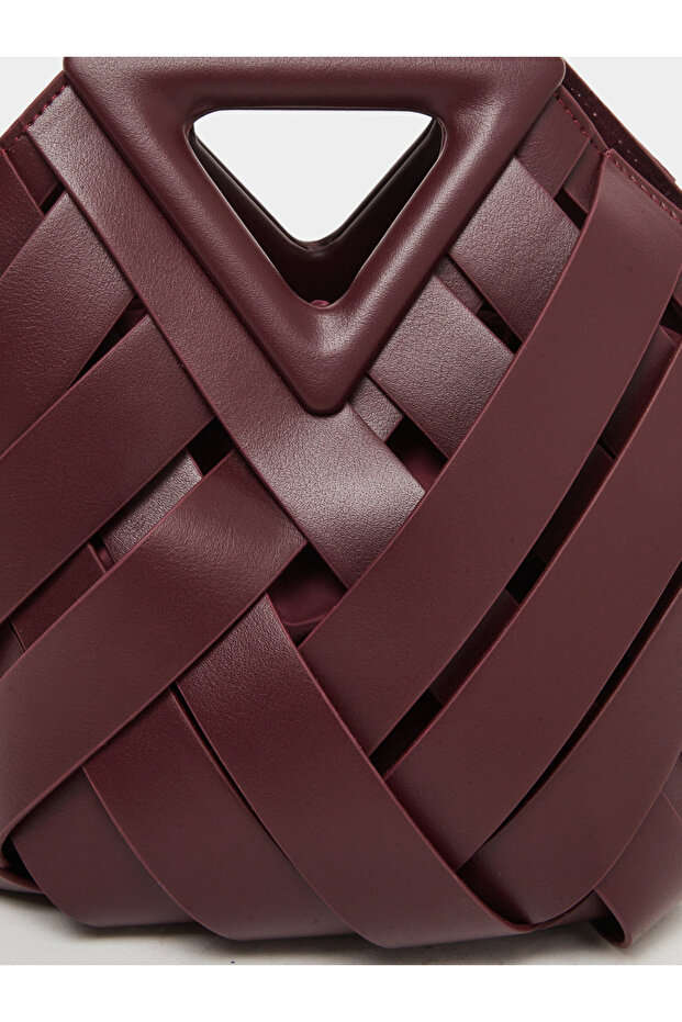 Woven Drawstring Handbag - 3