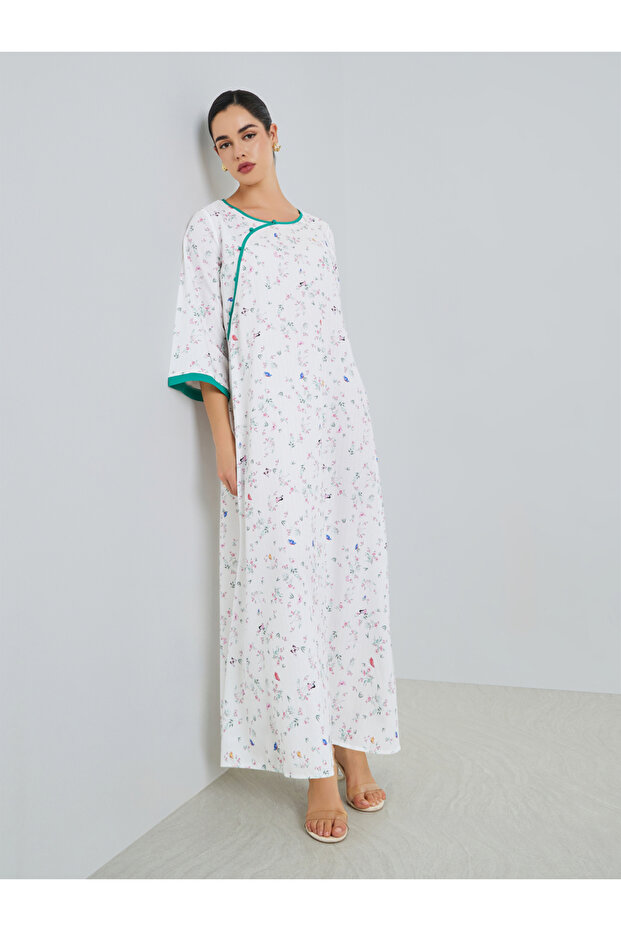 Women Floral Print A-Line Jalabiya