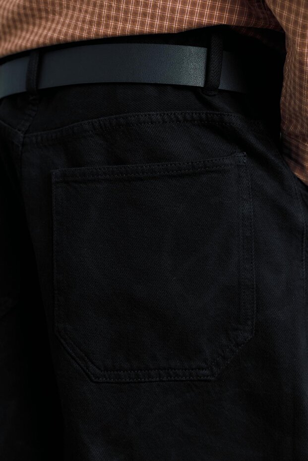 Lazer baskılı baggy jean - 6