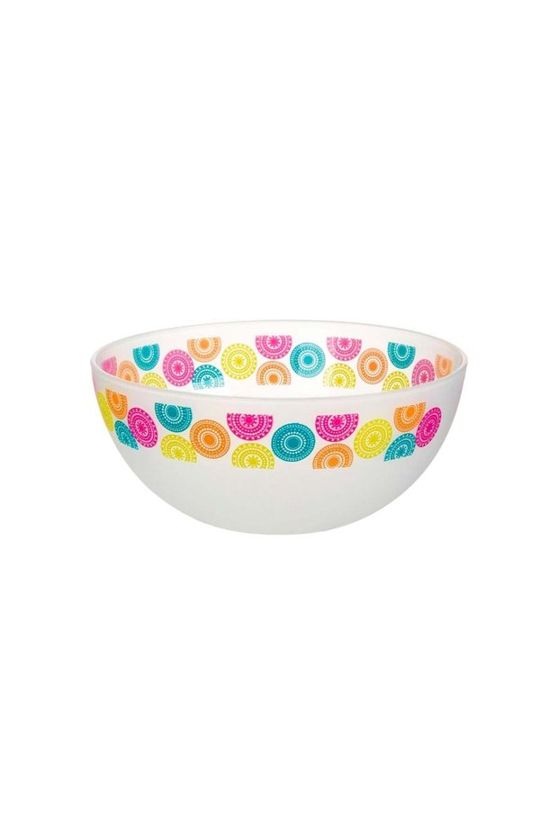 Frosty Plastic Bowl with Patterns 400ml