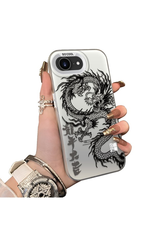 iPhone 16E Compatible Hard Acrylic Back Silicone Edge Lens Protection Case