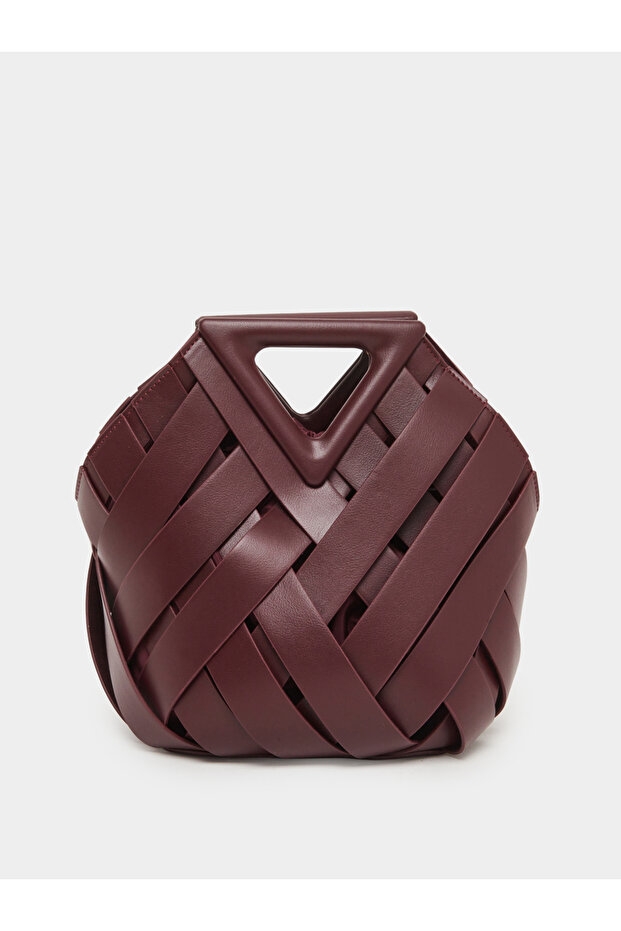 Woven Drawstring Handbag - 2