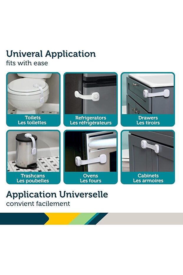 قفل متعدد الاستخدامات من OutSmart، أبيض - 5