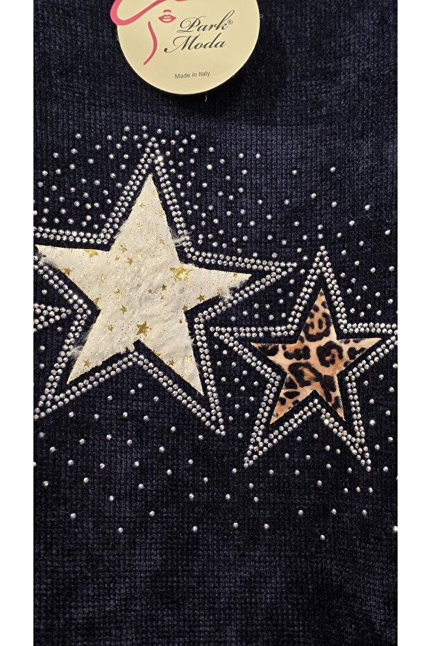 Kadife Bluz Taşlı - 4