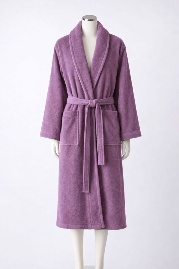 Premium Cotton Unisex Bathrobe - Soft-Textured Quick-Drying Vibrant-Colored Bathrobe