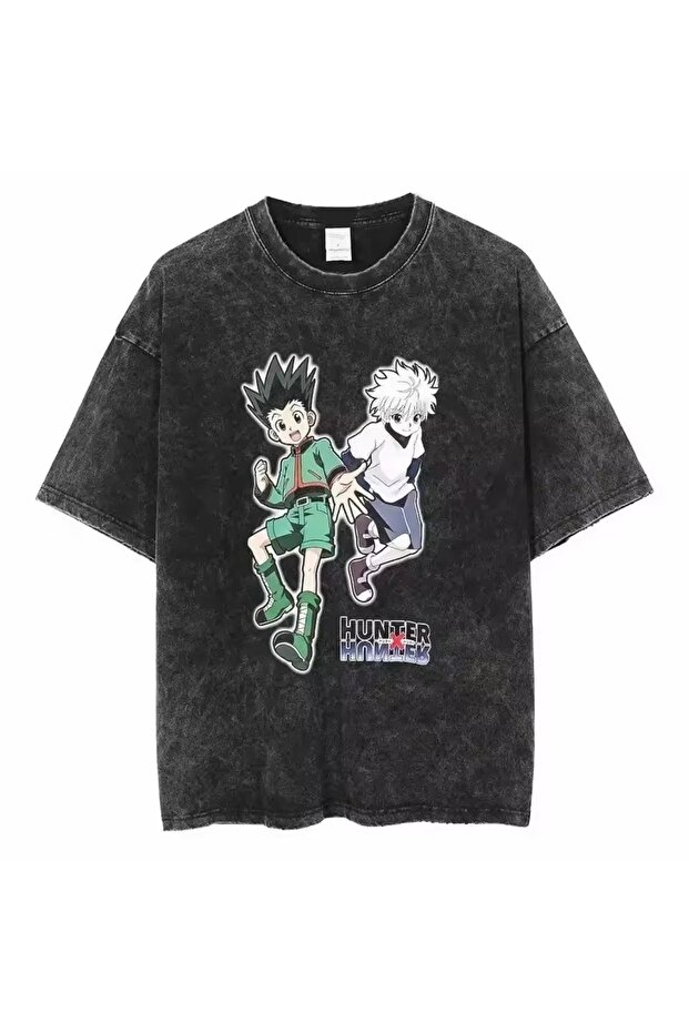 Unisex Oversized T-Shirt - Acid Washed 100% Cotton Casual Model