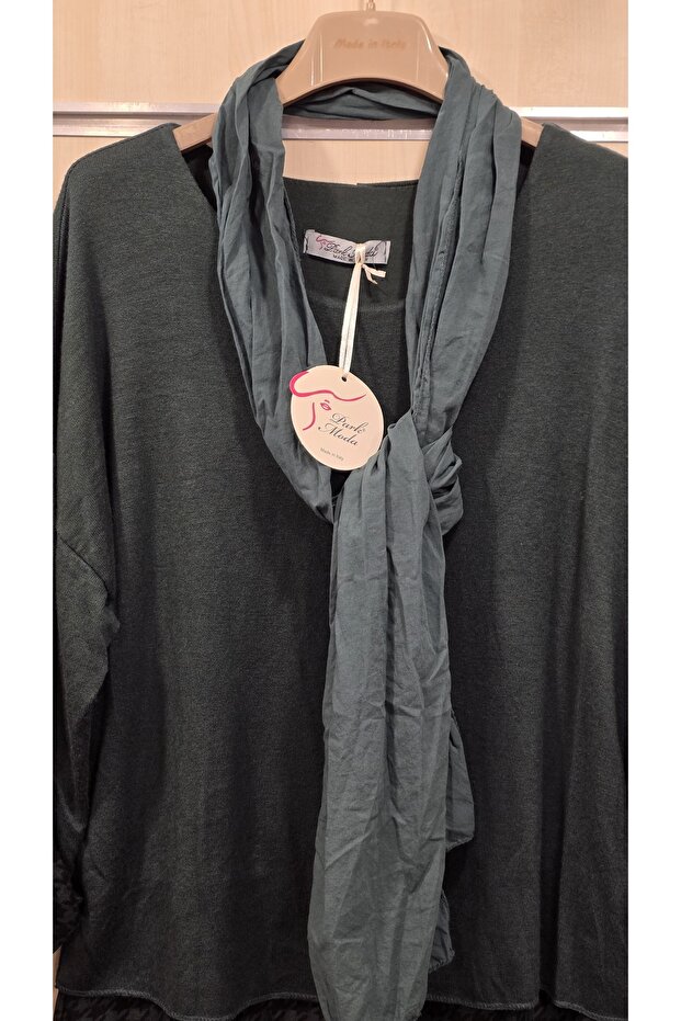 Bluză cu eșarfă - 3