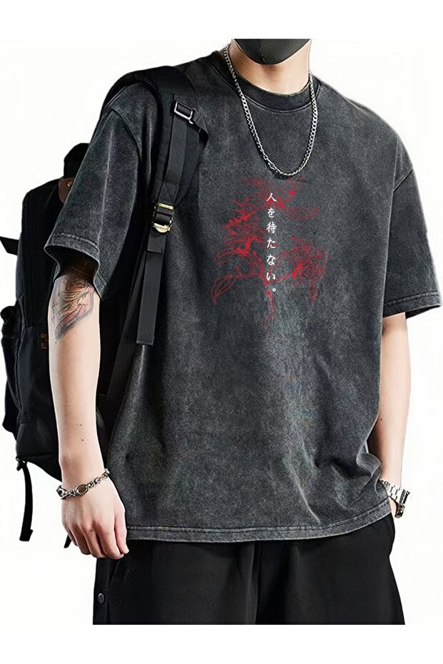 Unisex Acid Washed Oversized T-Shirt – Cotton Casual Comfort Fit