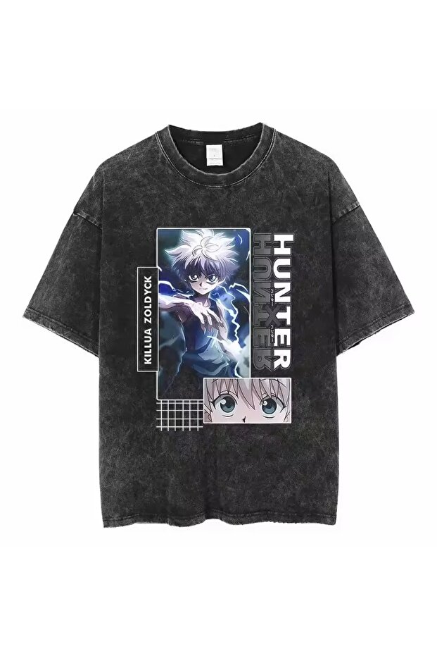 Unisex Oversized T-Shirt - Acid Washed 100% Cotton Casual Model