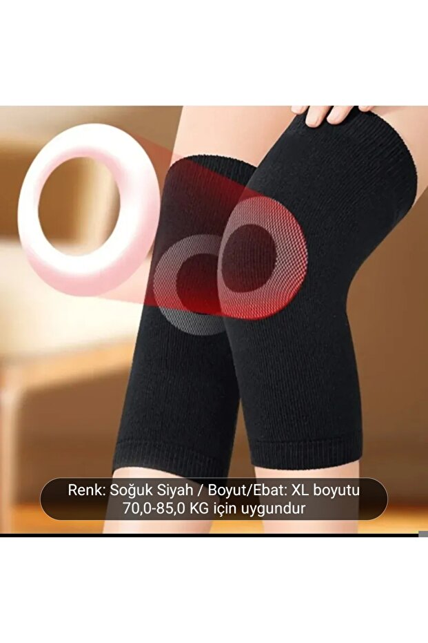 Longchua Thermal Knee Pads - Plush, Wind-Resistant Winter Warmth and Joint Comfort (XL)