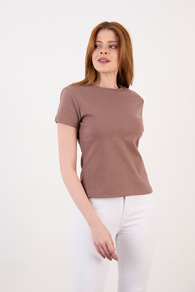 Short Sleeve Basic Bluz - 4