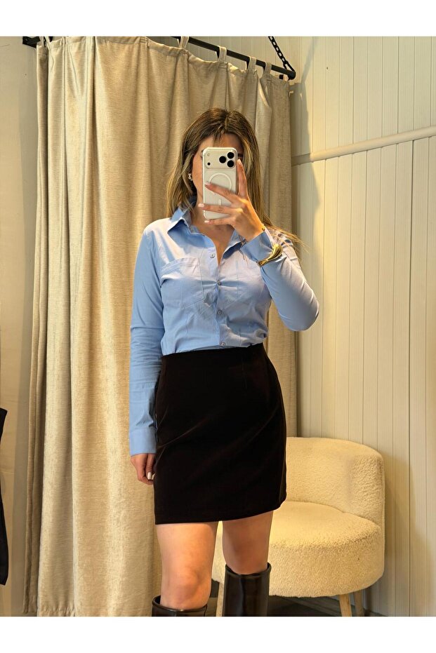 KADİFE MİNİ ETEK - 2