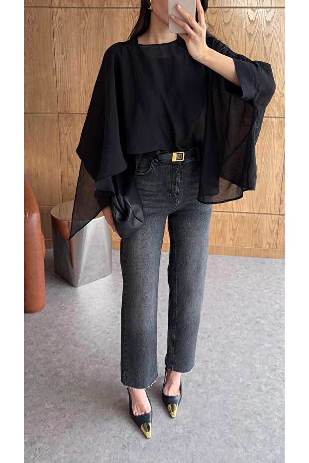 Soft Aura Siyah Bluz - 2