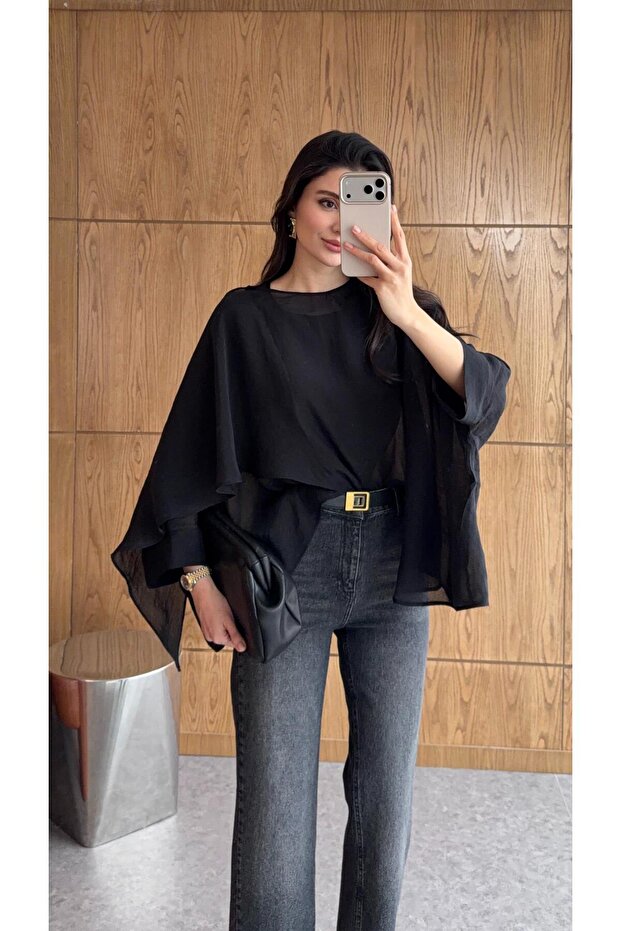 Soft Aura Siyah Bluz - 1