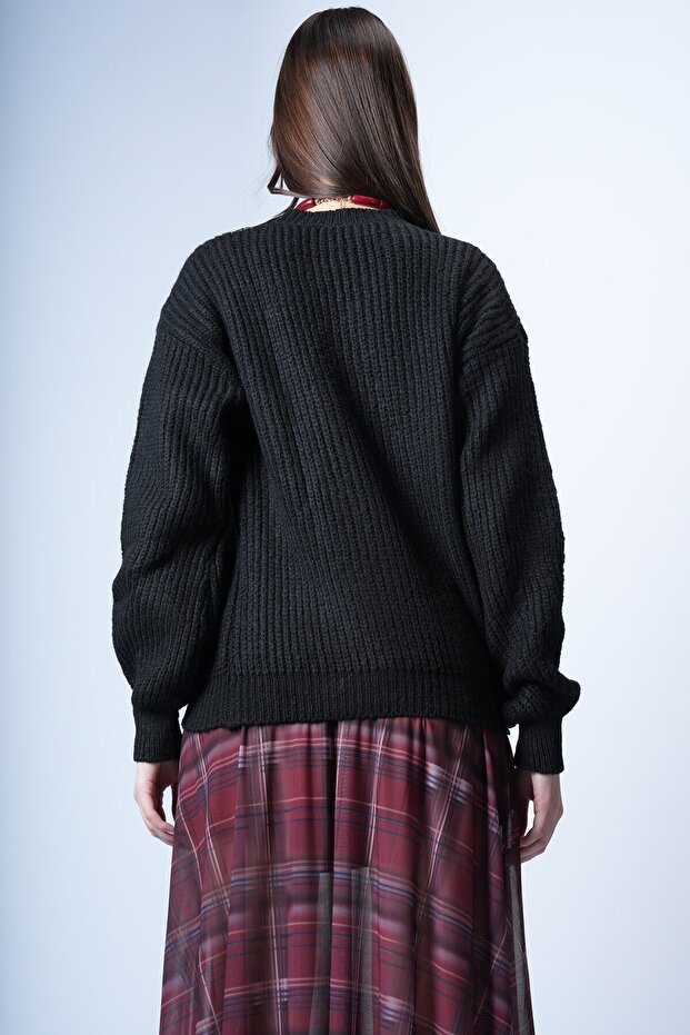 Siyah Triko Kazak - 5