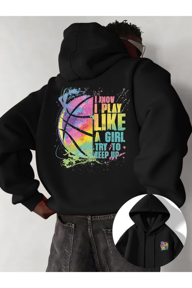 Printed women's/men's unisex Oversized Hooded sweatshirt