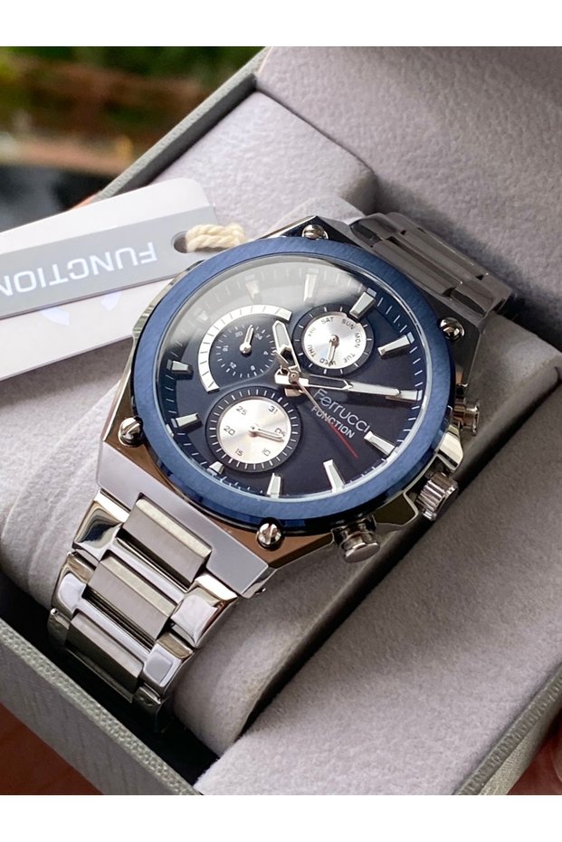 Functional Men's Wristwatch Steel Cord Waterproof 2 Year Warranty Original + Bracelet
