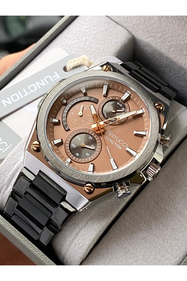 Functional Men's Wristwatch Steel Cord Waterproof 2 Year Warranty Original + Bracelet
