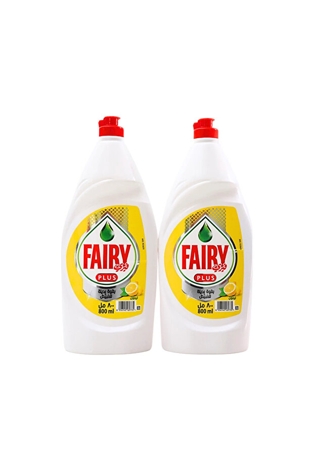 Plus Lemon Dishwash Liquid Bacteria Protection- 2X800ml