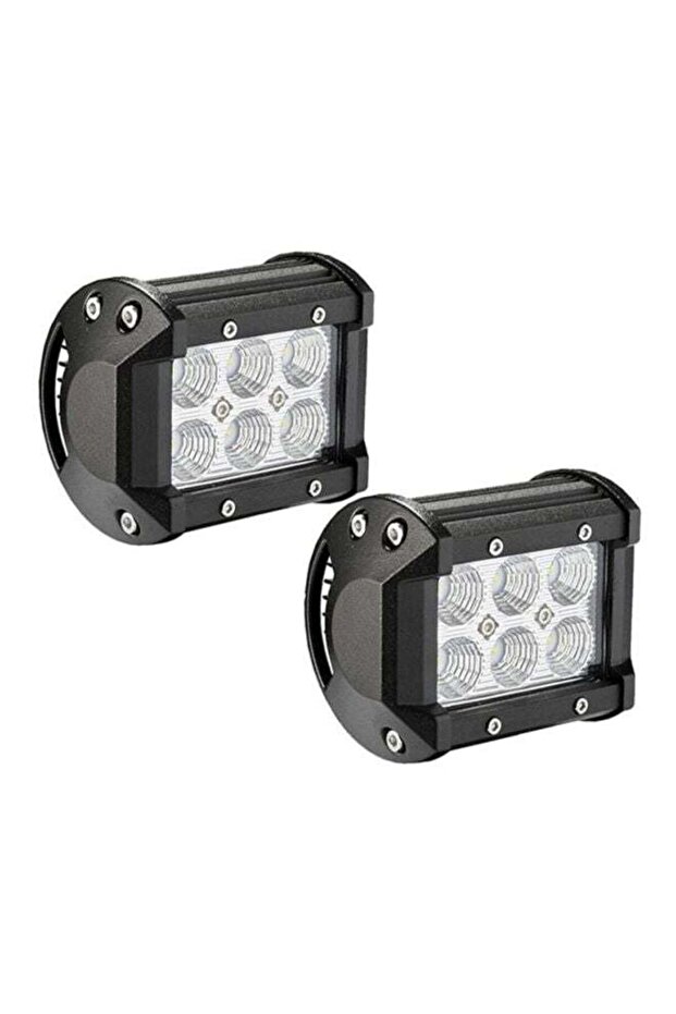 2-Piece Led Light Bar 18W 4-Inch Flood Driving Fog