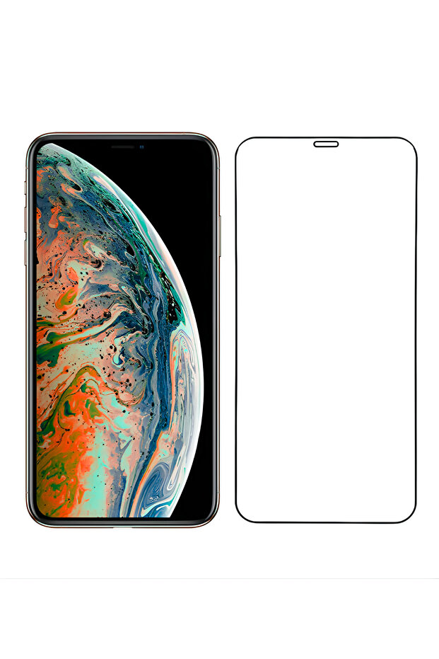 واقي شاشة زجاجي كامل التغطية متوافق مع هاتف iPhone 11 مكون من 3 قطع - بإطار أسود - 3