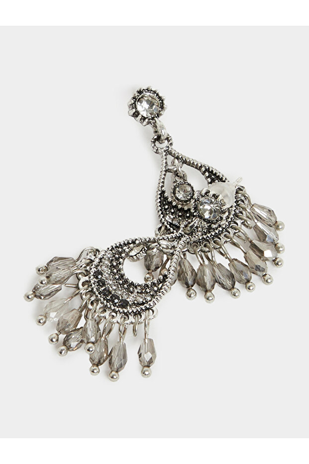 أقراط فضية متدلية بنمط بوهيمي - 3