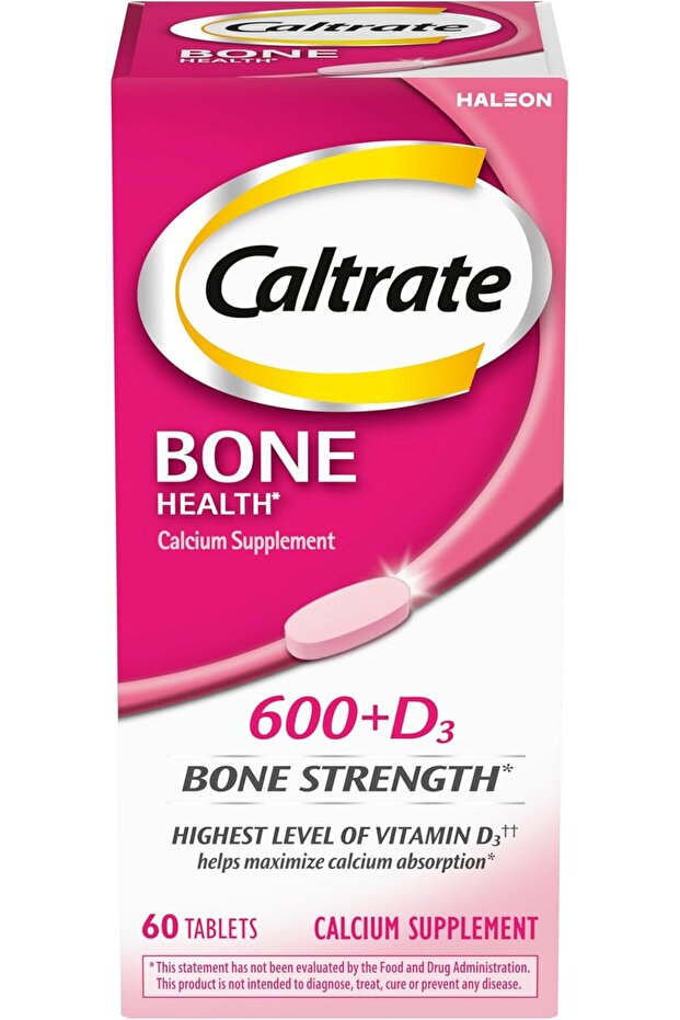 600 Plus D3 Calcium and Vitamin D Supplement Tablets, Bone Health Supplements for Adults -