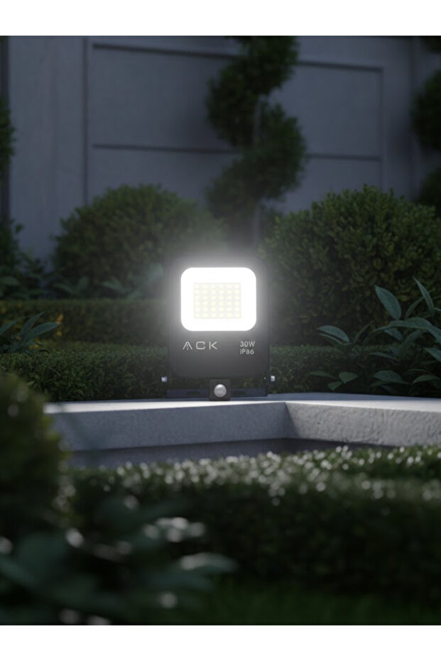 30W Sensörlü LED Projektör Beyaz - 2