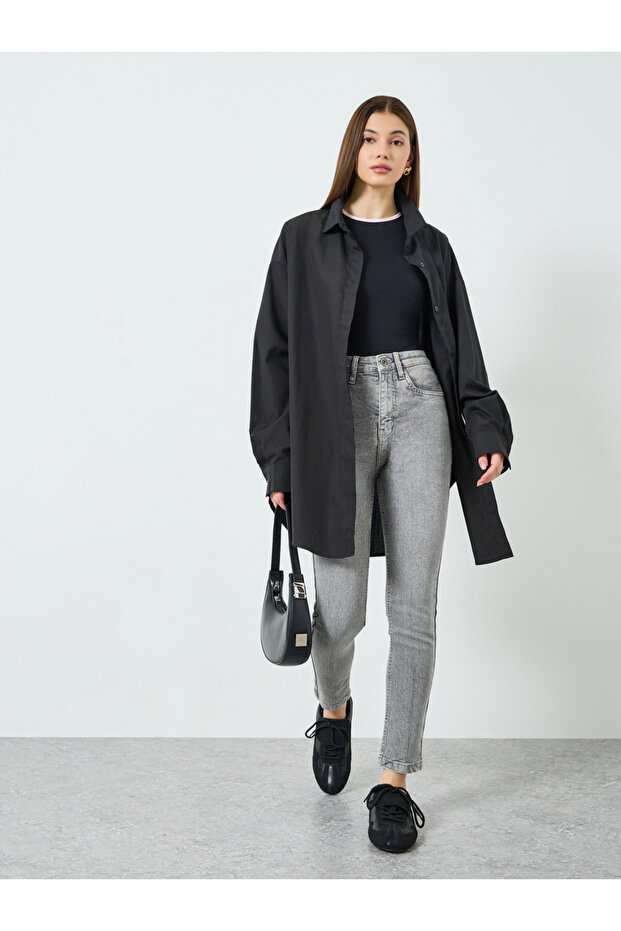Women Grey High Rise Skinny Jeans
