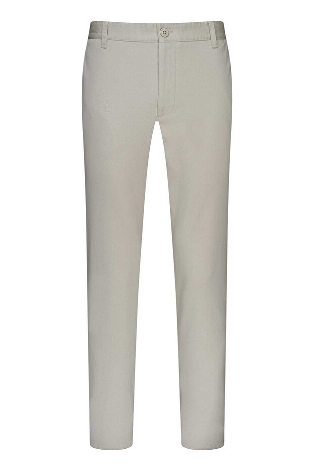 Stone Regular Fit Side Pocket Cotton Canvas Trousers