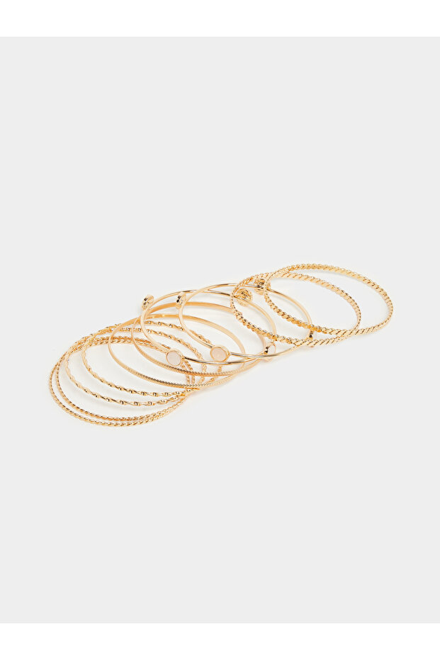 Pack of 8 - Gold Bangle Bracelet