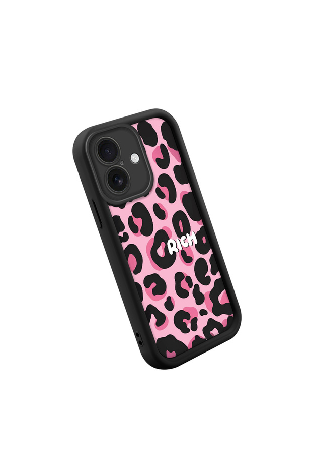 Stylish High-Quality Leopard Pattern Cat Phone Case Compatible with iPhone 16