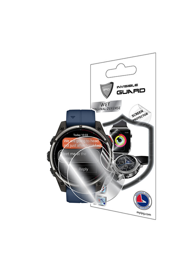 واقي شاشة هيدروجيل متوافق مع جهاز Garmin Quatix 8 Pro مقاس 47 ملم (قطعتان)