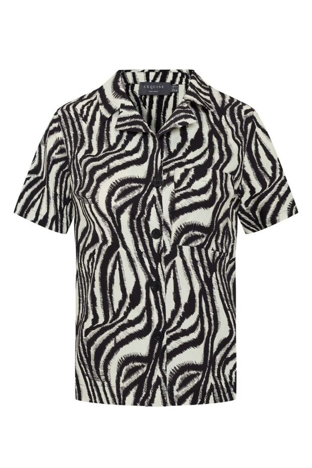 Zebra Patterned Cotton Regular Shirt - 6