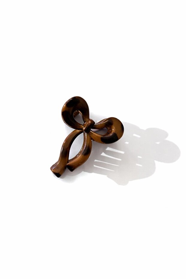 مشبك فيونكة صغير بنمط جلد الفهد - 2