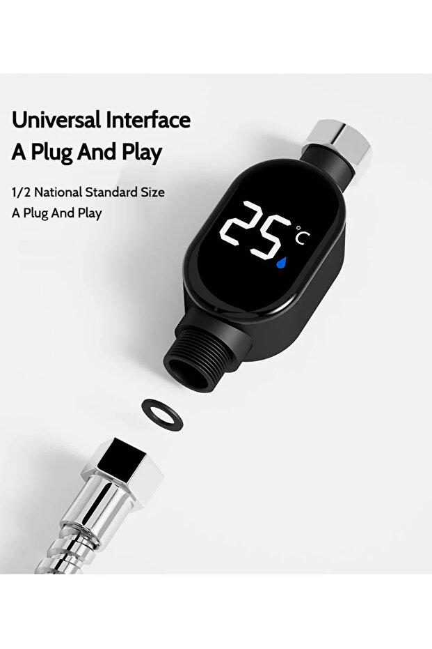 مقياس حرارة رقمي عالمي للاستحمام بتقنية LED - 4