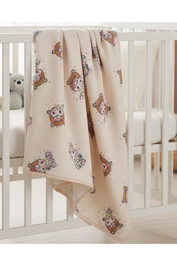 Unisex Baby Printed Polar Fleece Baby Blanket (Width:77Cm Length:87 cm)