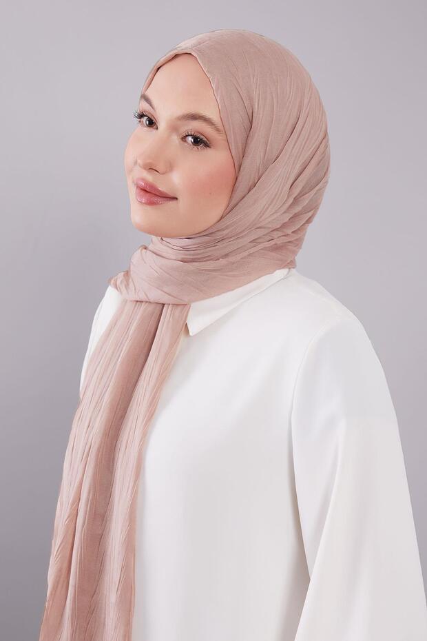 A.Somon Pliseli Pamuklu Şal - 3