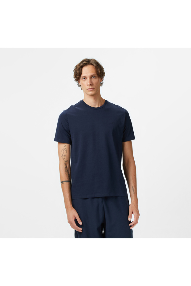 Smooth Solid Erkek Mavi T-Shirt - 1