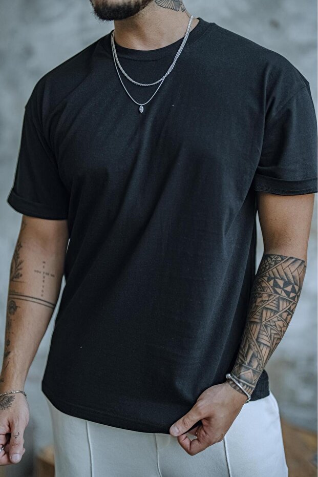 Oversize Tshırt Siyah - 4