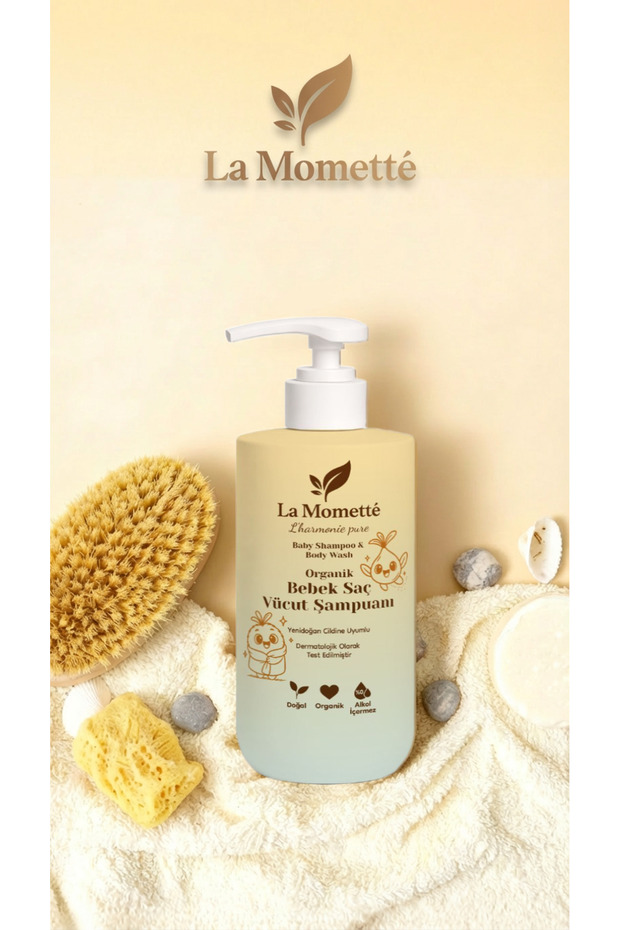 Organic Certified, Natural, Non-Stinging Herbal Shampoo for Newborns, Babies and Children, Hair and Body, 300 ml