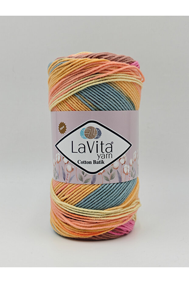 Cotton Batik Hand Knitting Yarn 60% Cotton 40% Acrylic 100Gr (Cb22 Karanfi̇l)