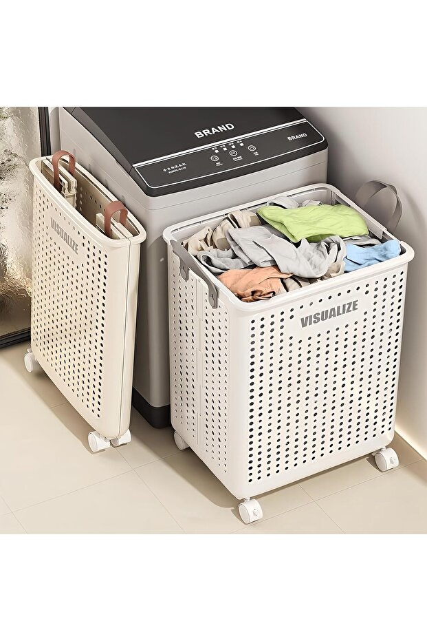سلة غسيل قابلة للتهوية وسلة تخزين - 4
