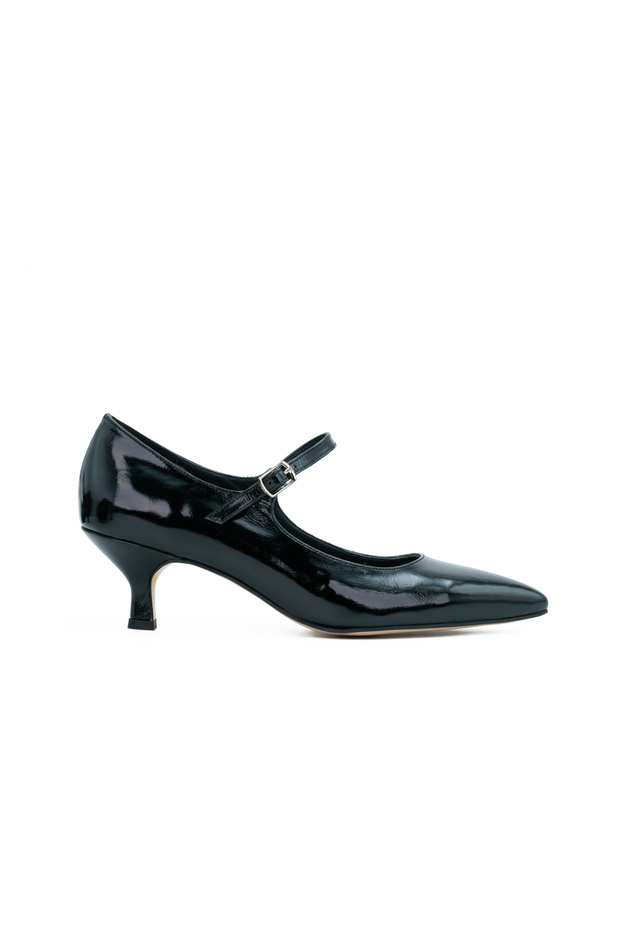 Genuine Patent Leather Leather Women's Low Heel Classic Shoes - Zf8312