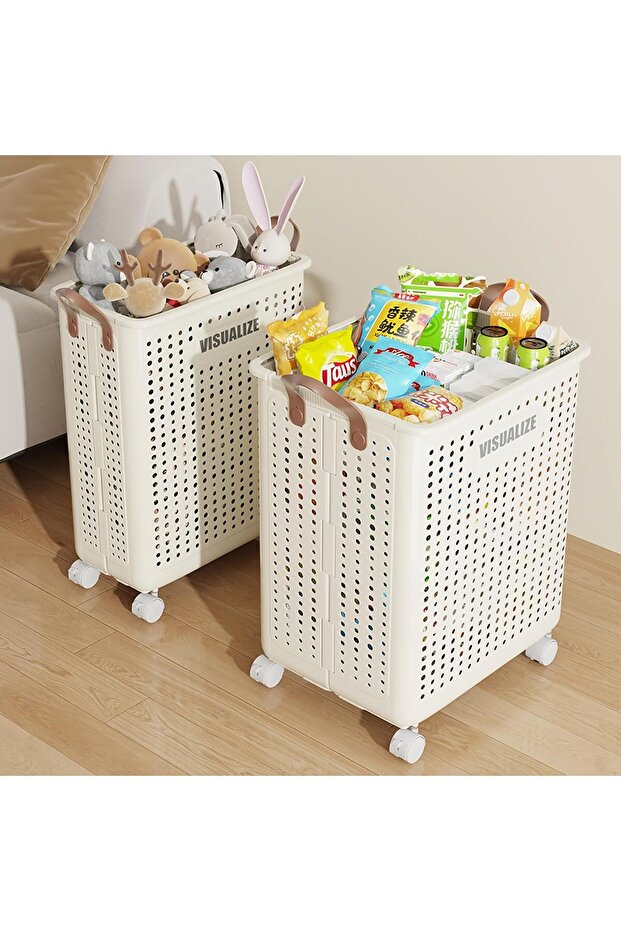 سلة غسيل قابلة للتهوية وسلة تخزين - 6