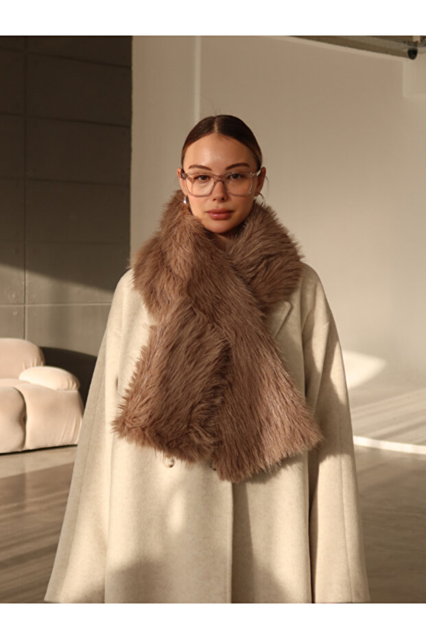 Eșarfă din blană artificială de nurcă - 5