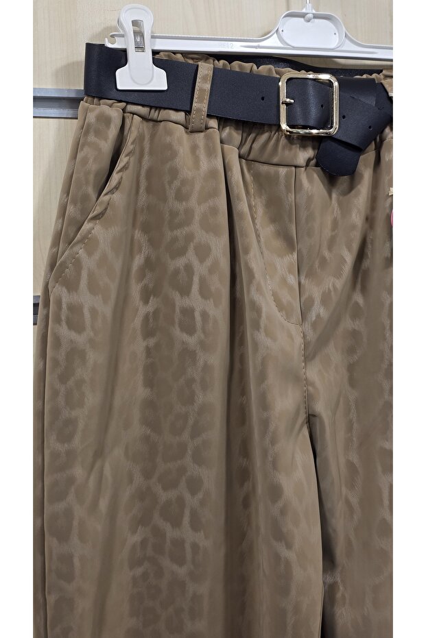 Leopard Pattern Trousers Leather-Look - 2
