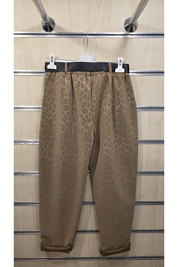 Leopard Pattern Trousers Leather-Look - 6